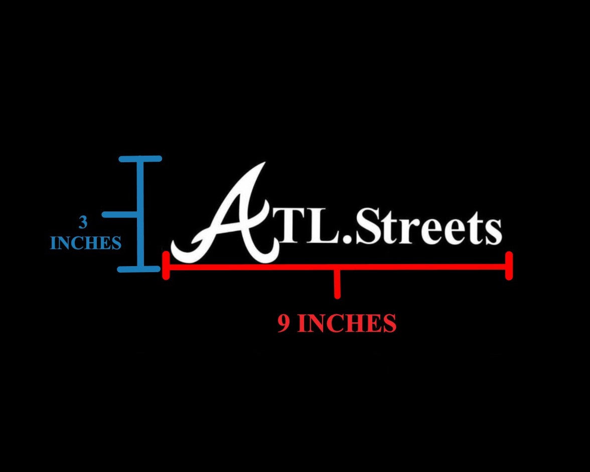 PACK OF 3 ATL.STREETS Car Decal